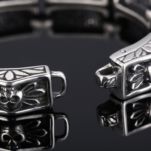 Pulsera de Calavera Punk Encaje Desgastado para Hombre - Image 2