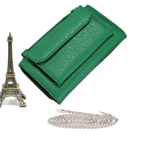 Cartera Clutch con Patrón Serpiente y Cadena Desmontable - Image 8