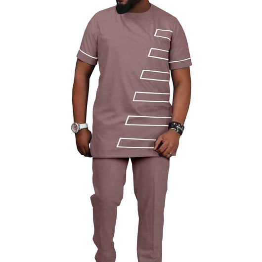 Traje Casual Hombre Estampado Étnico Africano Batik - Image 16