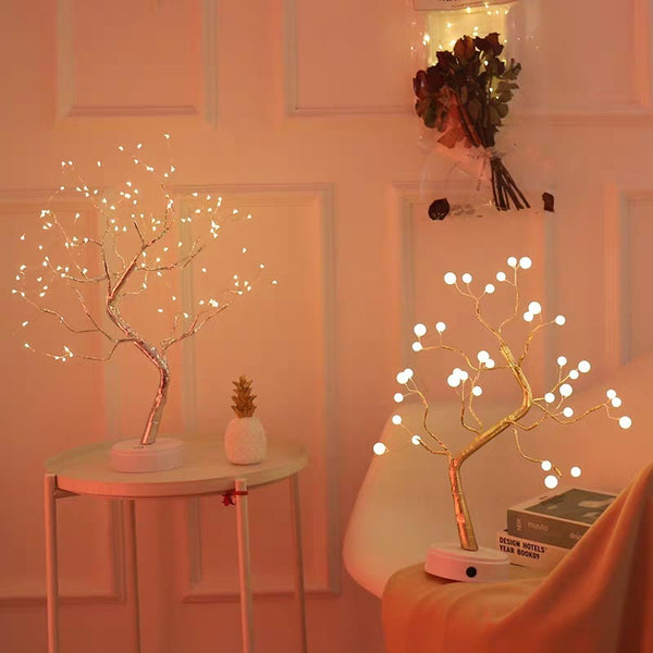 Luz LED con Alambre de Cobre para Dormitorio