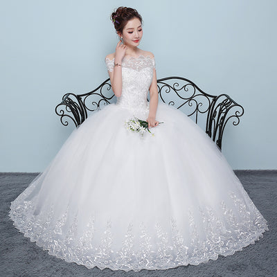 Vestido de Novia con Hombros Descubiertos Qidi - Image 2