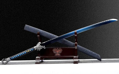 Sable Decorativo Youlan de Acero Manganeso Alto con Bordado Artesanal - Colección de Museo