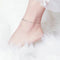 Pulsera Tobillera Plata 925 con Baño de Oro Blanco y Perlas Redondas