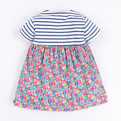 Vestido de Algodón Estampado Floral con Manga Corta - Image 3