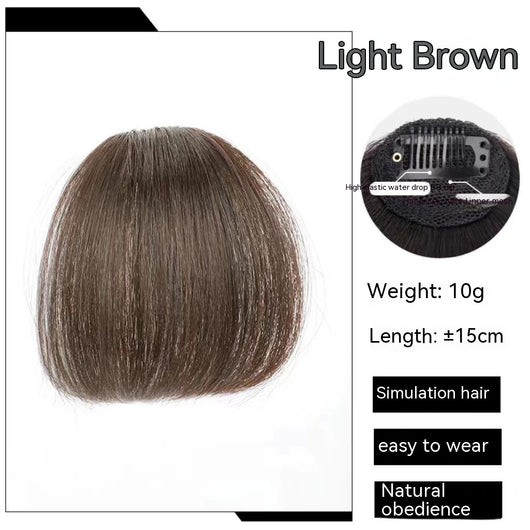 Juego de Peluca Invisible con Flequillo Recto Natural - Cabello Artificial Integrado - Image 9