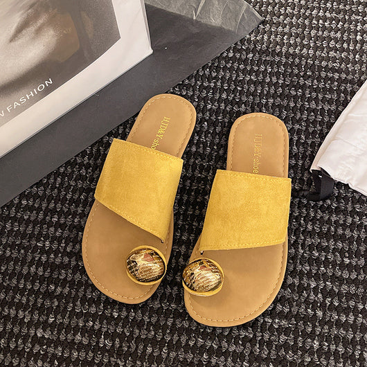 Sandalias Planas Tipo Francés con Punta Abierta para Mujer - Image 6