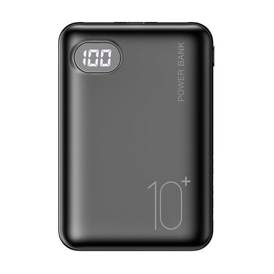 Batería Portátil 10000mAh con Doble Puerto USB y Pantalla Digital