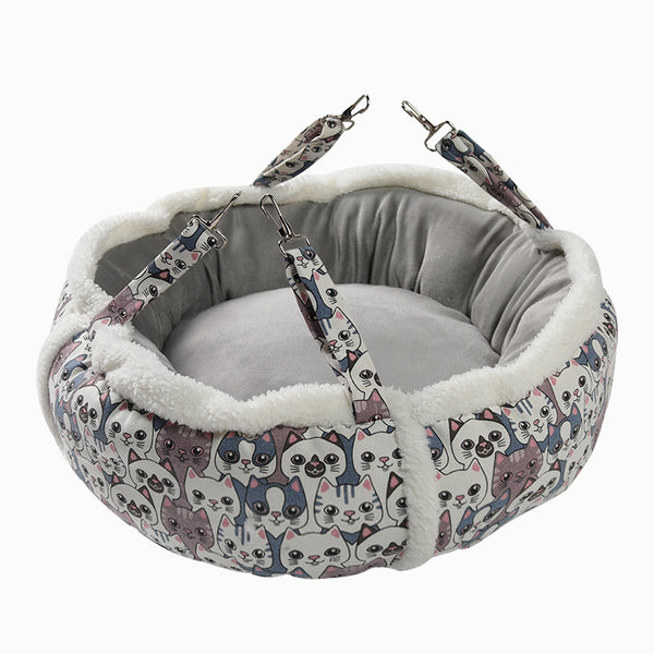 Hamaca Colgante Semiencerrada para Gatos - Nido Elevado Confortable - Image 6