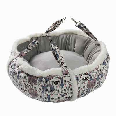 Hamaca Colgante Semiencerrada para Gatos - Nido Elevado Confortable - Image 6