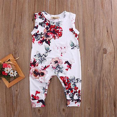 Enterizo Floral sin Mangas