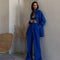 Conjunto de Dos Piezas: Blusa Suelta y Pantalón Cintura Alta