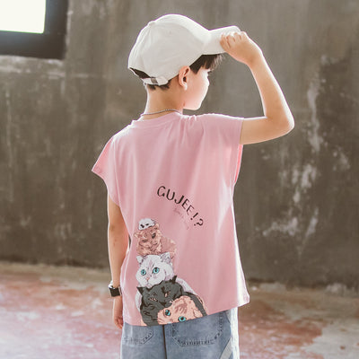 Playera Infantil con Estampado de Dibujos Animados para Niños - Image 4