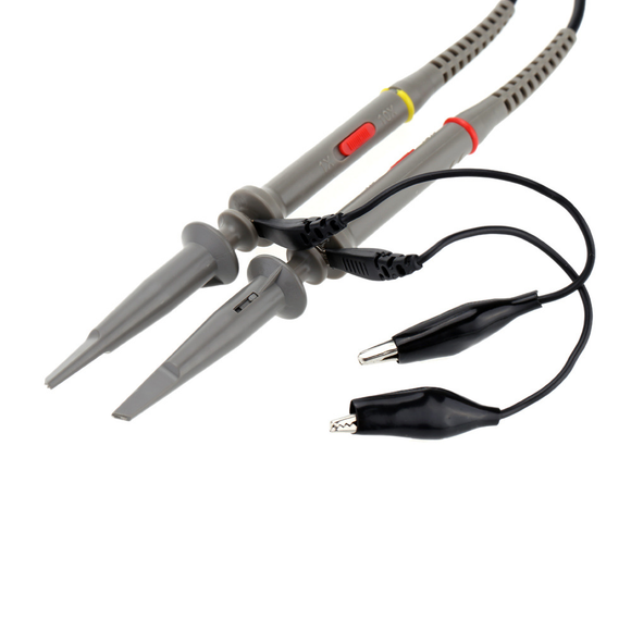 Juego de 2 Puntas de Prueba para Osciloscopio 1X 10X 100MHz con Pinzas Cocodrilo