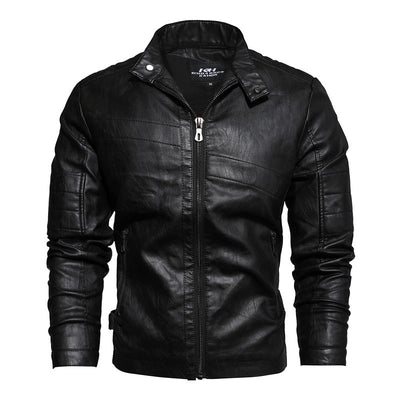 Chaqueta de Cuero PU a Rayas Gruesas - Image 6