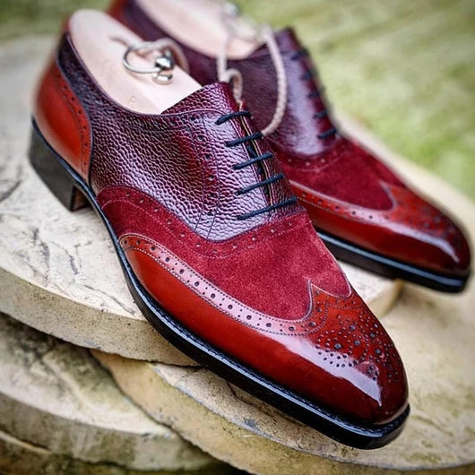 Zapatos de Cuero Tallado Estilo Británico con Tecnología Goodyear Transpirable
