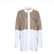 Blusa Manga Larga con Cuello Polo Holgado para Mujer