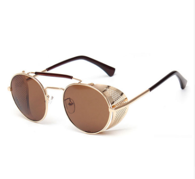 Gafas de Sol Steampunk Marrón Claro - Estilo Vintage Retro - Image 5