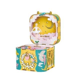 Caja de Música 3D Gatita Ballet - Puzzle de Madera Armable con Movimiento - Image 20