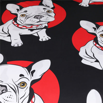 Juego de Cama Bulldog Rojo y Negro de Tres Piezas - Image 6