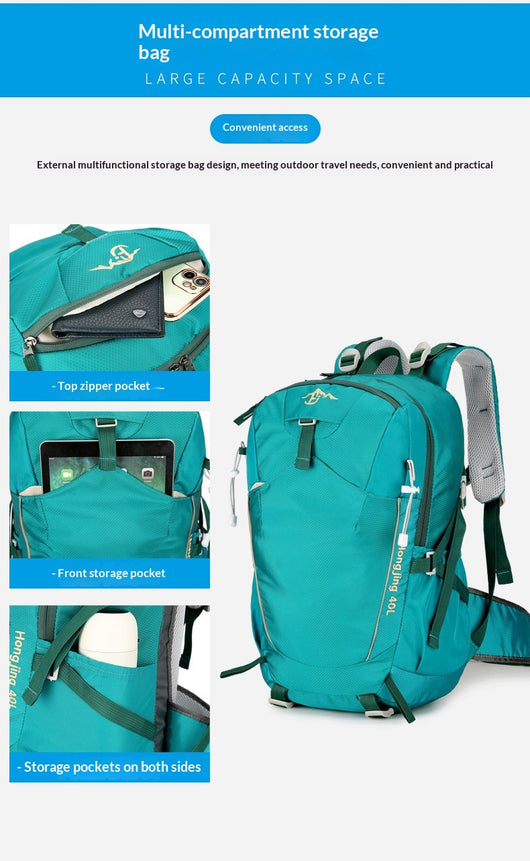 Mochila de Senderismo Impermeable para Hombre con Capacidad Deportiva - Image 16