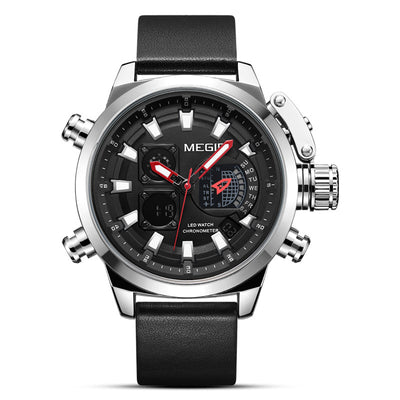 Reloj de Pulsera Inteligente con Alarma Luminosa y Correa de Cuero - Image 3