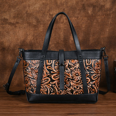 Bolso de Cuero Genuino con Diseño Tallado a Mano - Image 6