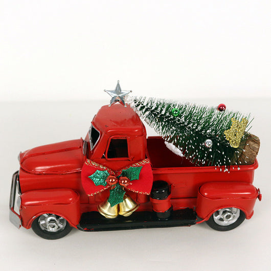Adornos Navideños Camión Rojo Retro - Image 2