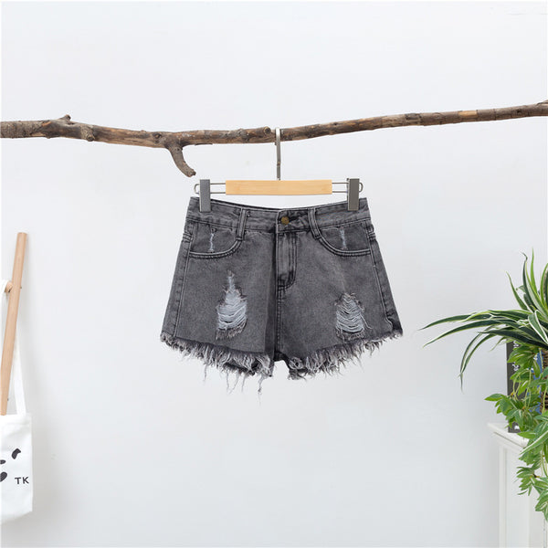 Shorts Vaqueros Holgados de Cintura Alta para Mujer