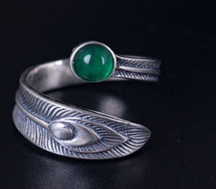 Anillos de Plata 925 con Diseño de Cola de Pavo Real - Image 6