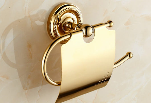 Portarrollos de Baño Dorado Lujo en Latón - Accesorío Pared Premium - Image 5