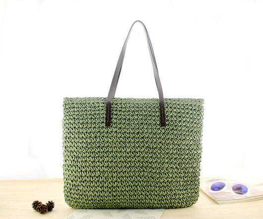 Bolsa de Playa Redonda Tejida a Mano - Bolso Cruzado de Ratán para Mujer - Image 60