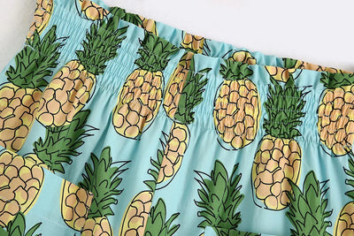 Shorts Sueltos Estampado Piña con Efecto Reductor - Image 3