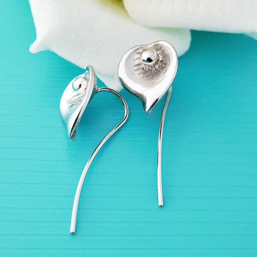 Aretes de Girasol Plateados - Image 3
