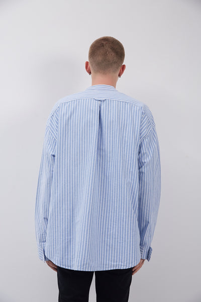 Camisa Holgada a Rayas Estilo Street FOG para Hombre - Manga Larga Hip Hop - Image 2