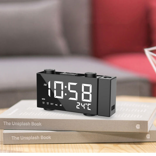Reloj Despertador con Proyección FM, Pantalla Digital, Carga USB y Termómetro - Image 2