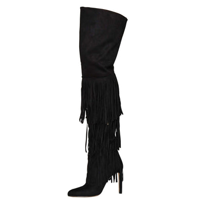 Botas Altas con Flecos y Tacón - Image 8