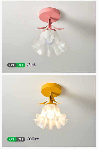 Lámpara LED Decorativa Pasillo Flor Linglan Crema - Image 19