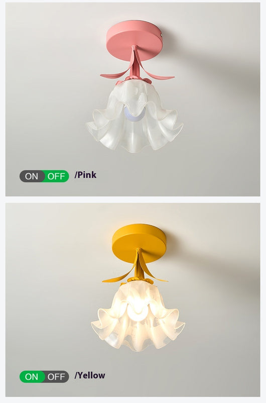 Lámpara LED Decorativa Pasillo Flor Linglan Crema - Image 19
