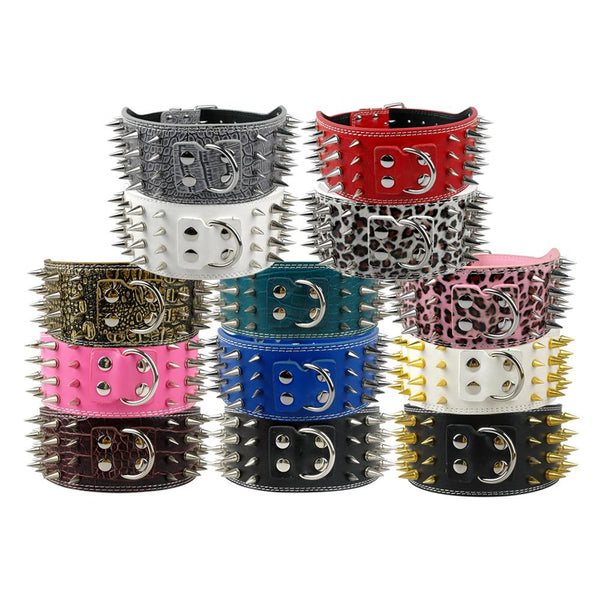 Collar de Cuero PU para Perros Grandes