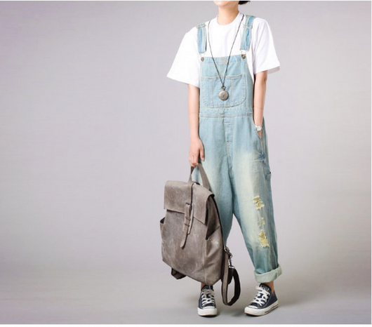 Pantalones Vaqueros Anchos Deslavados para Mujer - Estilo Casual Holgado - Image 9
