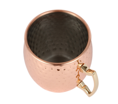 Taza Térmica Moscow Mule de Acero Inoxidable con Baño de Cobre Martillado - Image 3