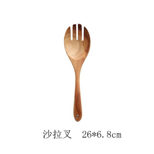 Set de Utensilios de Cocina en Madera de Teca Natural - 7 Piezas - Image 7