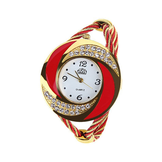 Pulsera Reloj de Diamantes con Trenzado - Image 7