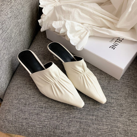 Pantuflas Baotou de Tacón Medio para Mujer - Comodidad de Verano - Image 10