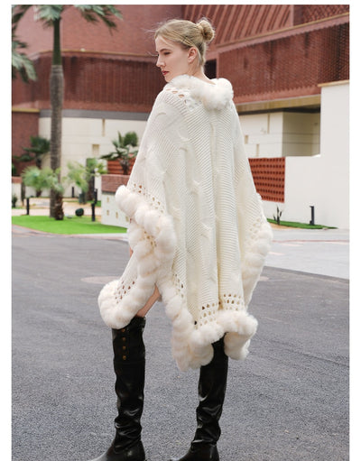 Capa Cardigan de Lana Calada Extendida - Abrigo Tejido Otoño Invierno - Image 17