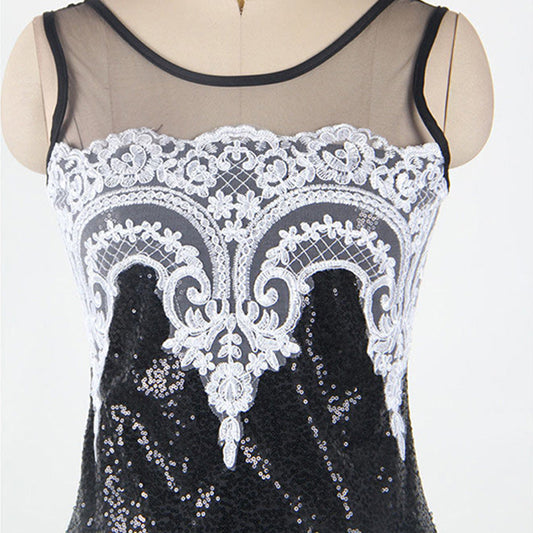 Vestido de Noche Elegante con Lentejuelas y Espalda Descubierta - Image 2