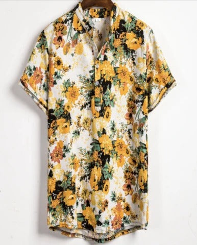 Camisa Slim Hombre con Contraste de Color e Impresión Gráfica - Image 11