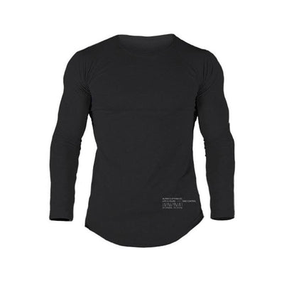 Playera Deportiva de Manga Larga para Hombre - Ajuste Elástico y Transpirable - Image 2