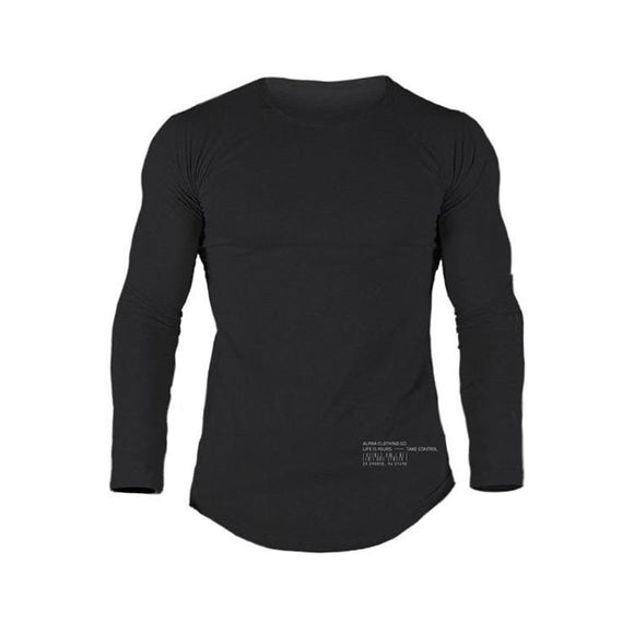 Playera Deportiva de Manga Larga para Hombre - Ajuste Elástico y Transpirable