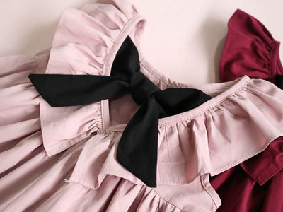 Vestido de Encaje con Moño Volados - Image 4